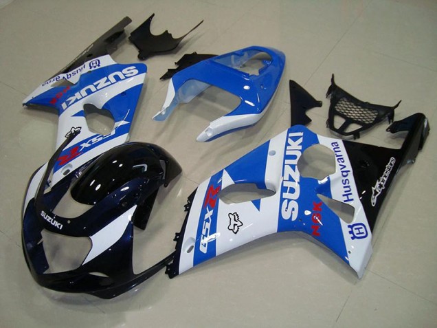 2000-2002 Blakc Blue White Suzuki GSXR 1000 Fairings