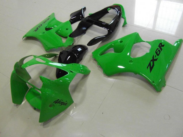 2000-2002 Green Black Tail Kawasaki Ninja ZX6R Fairings