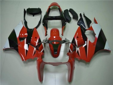 2000-2002 Red Black White Kawasaki Ninja ZX6R Fairings