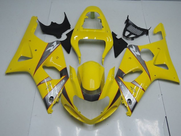 2000-2002 Yellow and Grey Suzuki GSXR 1000 Fairings