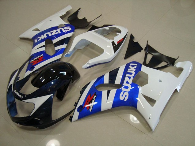 2001-2003 Blue White Suzuki GSXR750 Fairings