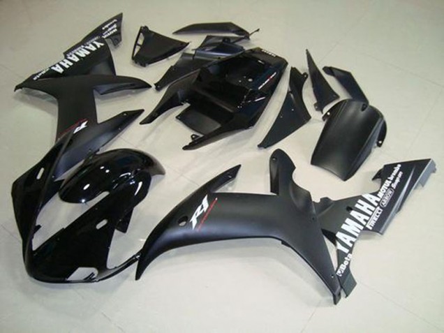 2002-2003 Matte Black White Yamaha YZF R1 Fairings