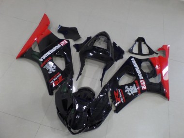 2003-2004 Black and Red Suzuki GSXR 1000 Fairings