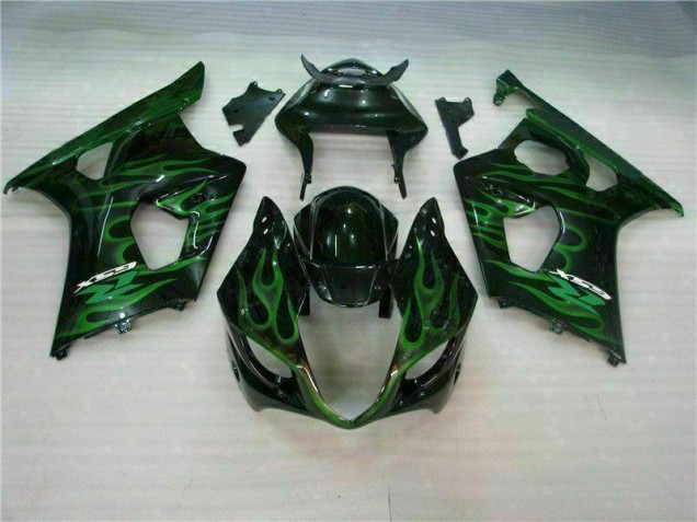 2003-2004 Green Black Suzuki GSXR 1000 Fairings