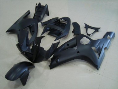 2003-2004 Matte Black Kawasaki Ninja ZX6R Full Fairing Kits