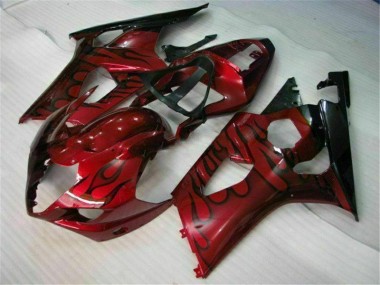 2003-2004 Red Suzuki GSXR 1000 Fairings