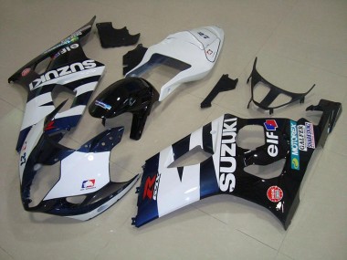 2003-2004 White Black Elf Suzuki GSXR 1000 Fairings