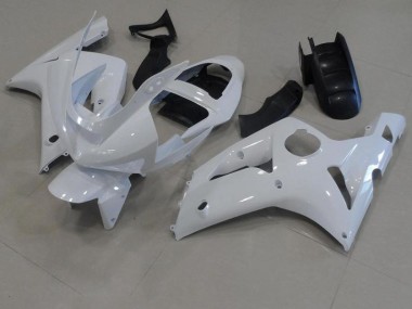 2003-2004 White Kawasaki Ninja ZX6R Fairings