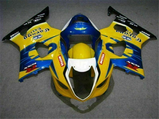 2003-2004 Yellow Blue Suzuki GSXR 1000 Fairings