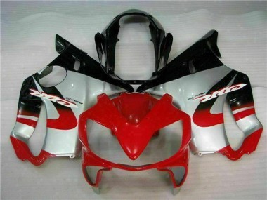 2004-2007 Red Silver Honda CBR600 F4i Fairings