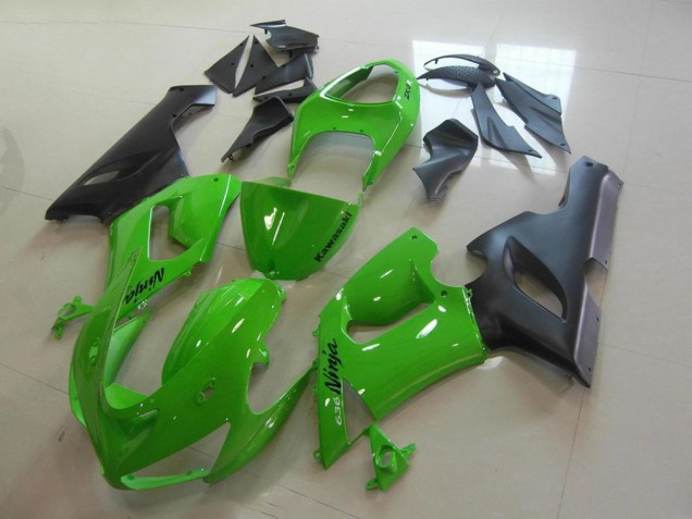 2005-2006 Green Kawasaki Ninja ZX6R Fairings