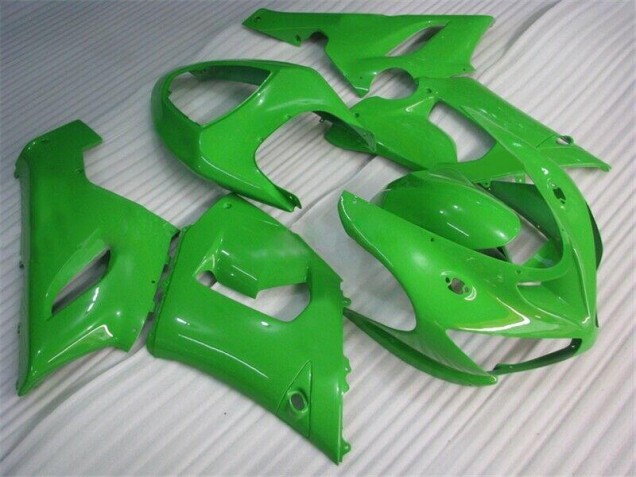 2005-2006 Green Kawasaki Ninja ZX6R Injection Fairing Kit