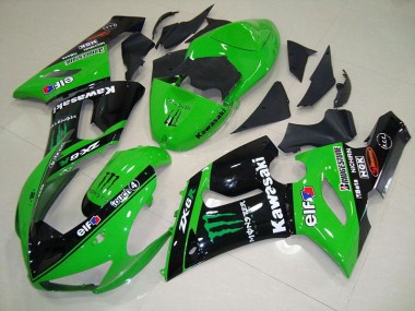 2005-2006 Green Monster Kawasaki Ninja ZX6R Fairings