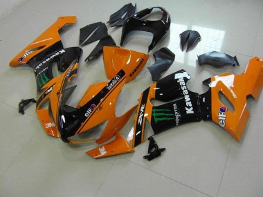 2005-2006 Orange Monster Kawasaki Ninja ZX6R Fairings