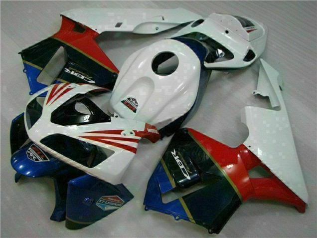 2005-2006 White Honda CBR600RR Plastic Full Fairing Kit