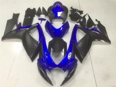 2006-2007 Black Blue Suzuki GSXR 600/750 Plastics Fairing Kits