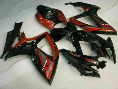 2006-2007 Black Red Suzuki GSXR 600/750 Fairings