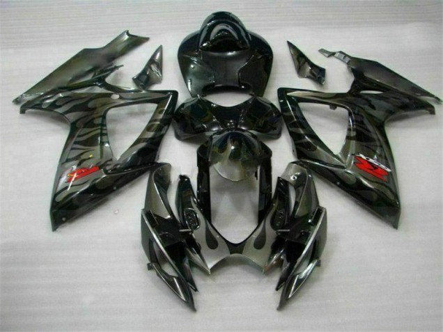 2006-2007 Black Suzuki GSXR 600/750 Plastics Fairing Kits