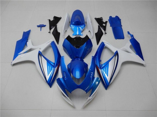 2006-2007 Blue White Suzuki GSXR 600/750 Plastics Fairing Kits