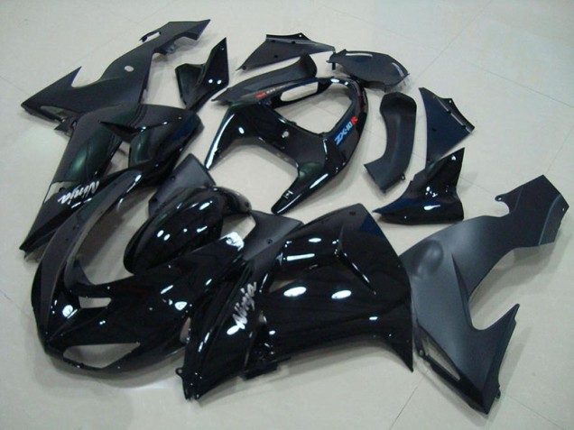 2006-2007 Glossyblack Matte Black Kawasaki Ninja ZX10R Fairings