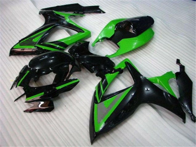 2006-2007 Green Black Suzuki GSXR 600/750 Fairings