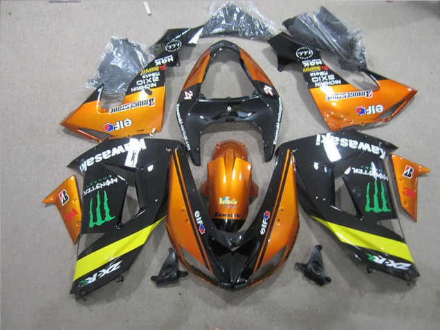 2006-2007 Orange Black Kawasaki Ninja ZX10R Fairings