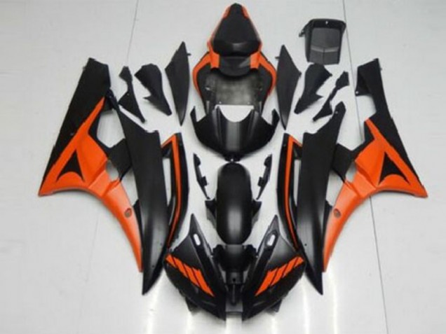 2006-2007 Orange Black Yamaha YZF R6 Fairings