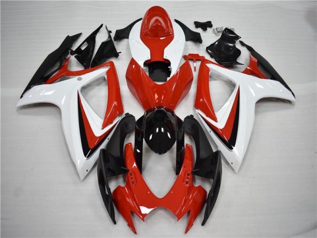 2006-2007 Red Black Suzuki GSXR 600/750 Full Fairing Kits