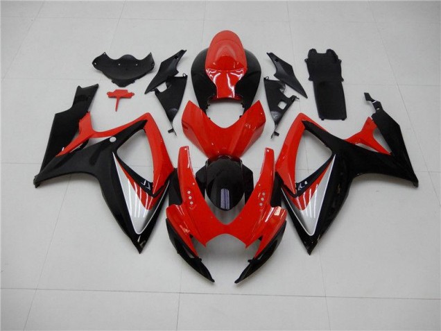 2006-2007 Red Black Suzuki GSXR 600/750 Plastics Fairing Kits