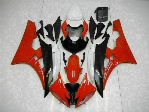 2006-2007 Red Black Yamaha YZF R6 Fairings