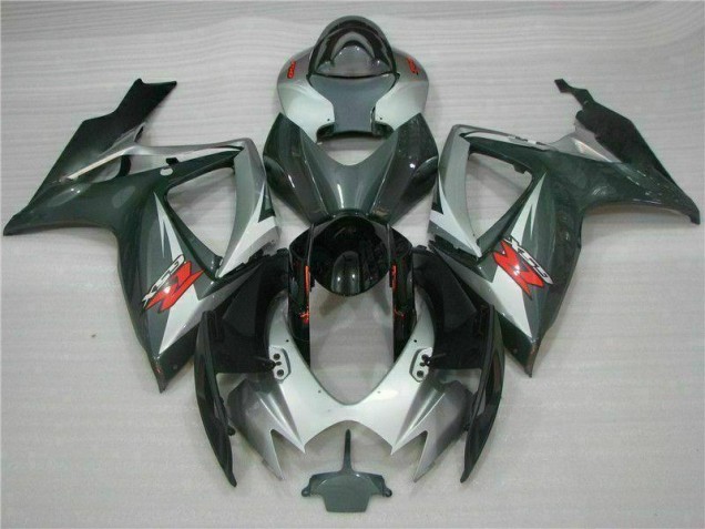 2006-2007 Silver Black Suzuki GSXR 600/750 Fairings