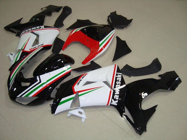 2006-2007 White and Black Kawasaki Ninja ZX10R Fairings