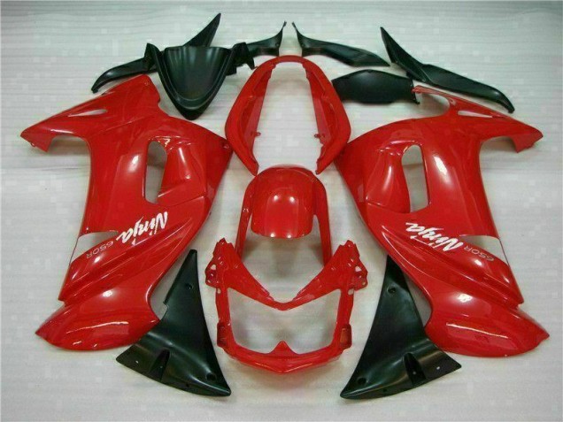 2006-2008 Glossy Red Kawasaki Ninja EX650 Fairings