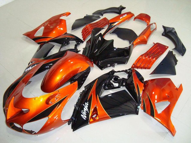 2006-2011 Orange Black Kawasaki Ninja ZX14R Fairings