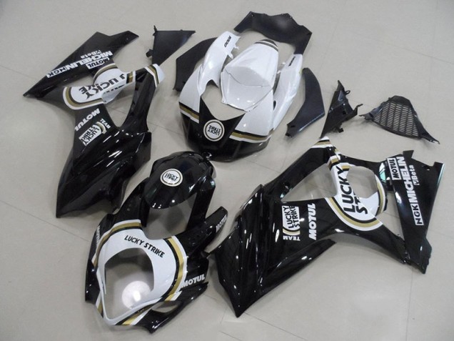 2007-2008 Black Lucky Strike Suzuki GSXR 1000 Fairings