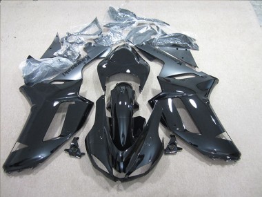 2007-2008 Black Silver Kawasaki Ninja ZX6R Fairings