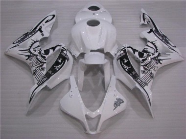 2007-2008 Black White Honda CBR600RR Fairings