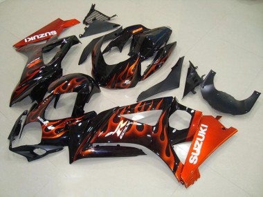 2007-2008 Orange Flame Suzuki GSXR 1000 Fairings