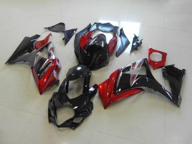 2007-2008 Red Black No Sticker Suzuki GSXR 1000 Fairings