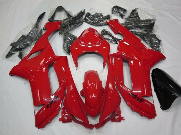 2007-2008 Red Kawasaki Ninja ZX6R Fairings