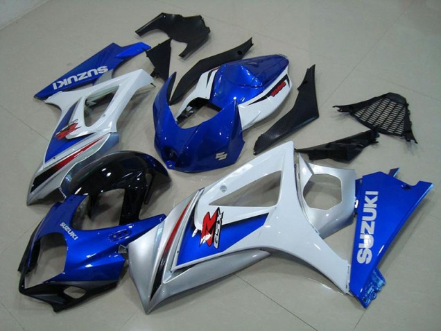 2007-2008 White Blue Suzuki GSXR 1000 Fairings