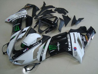 2007-2008 White Monster Kawasaki Ninja ZX6R Fairings