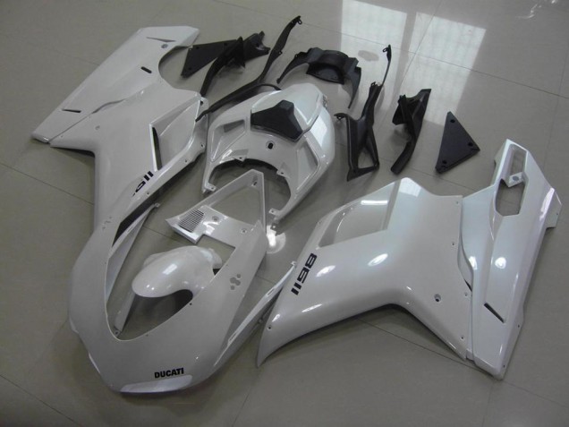 2007-2012 Pear White Black Decals Ducati 848 1098 1198 Fairings