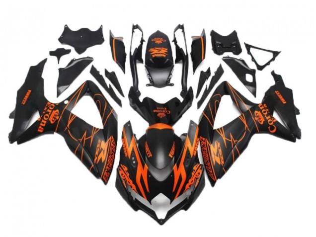 2008-2010 Black Orange Suzuki GSXR 600/750 Fairings