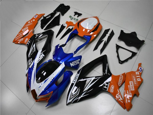 2008-2010 Blue Orange Suzuki GSXR 600/750 Fairings