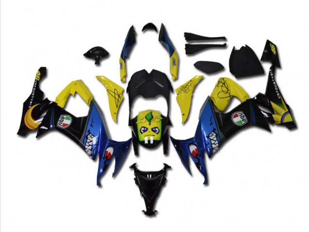 2008-2010 Blue Shark Kawasaki Ninja ZX10R Fairings