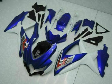 2008-2010 Blue White Suzuki GSXR 600/750 Abs Fairing Kits