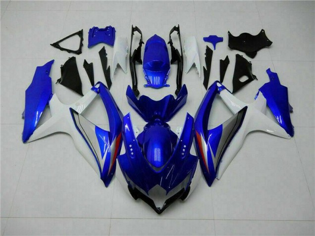 2008-2010 Blue White Suzuki GSXR 600/750 Full Fairing Kit