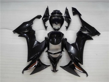 2008-2010 Glossy Black Kawasaki Ninja ZX10R Fairings