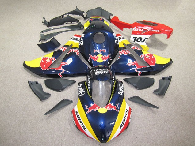 2008-2011 Blue Yellow Red Bull Honda CBR1000RR Fairings